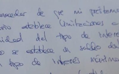 Declarada nula una cláusula suelo con expresión manuscrita de su aceptación